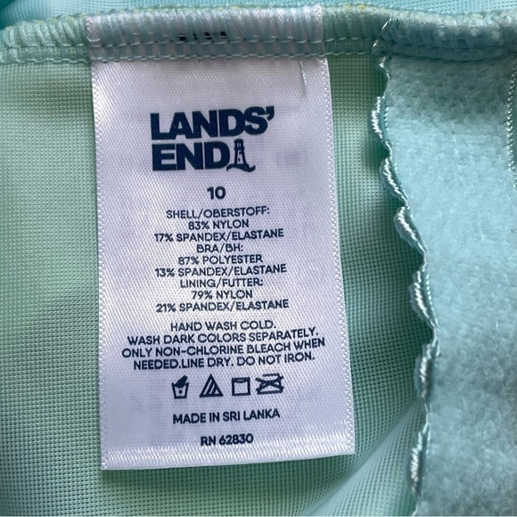 Lands’End Women’s Tummy Control UPF 50 Asymmetrical One-Piece Swimsuit Size 10 - Picture 9 of 9